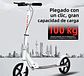 Scooter Patineta Plegable Blanca con Doble Freno y Ruedas PU - Miniatura 2