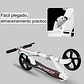 Scooter Patineta Plegable Blanca con Doble Freno y Ruedas PU - Miniatura 4