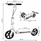 Scooter Patineta Plegable Blanca con Doble Freno y Ruedas PU - Miniatura 6