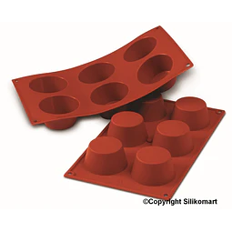 MOLDE SILICONA 6 MUFFINS SILIKOMART