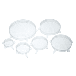 SET 6 TAPAS DE SILICONA FLEXIBLE MULTIUSOS KITCHEN CRAFT