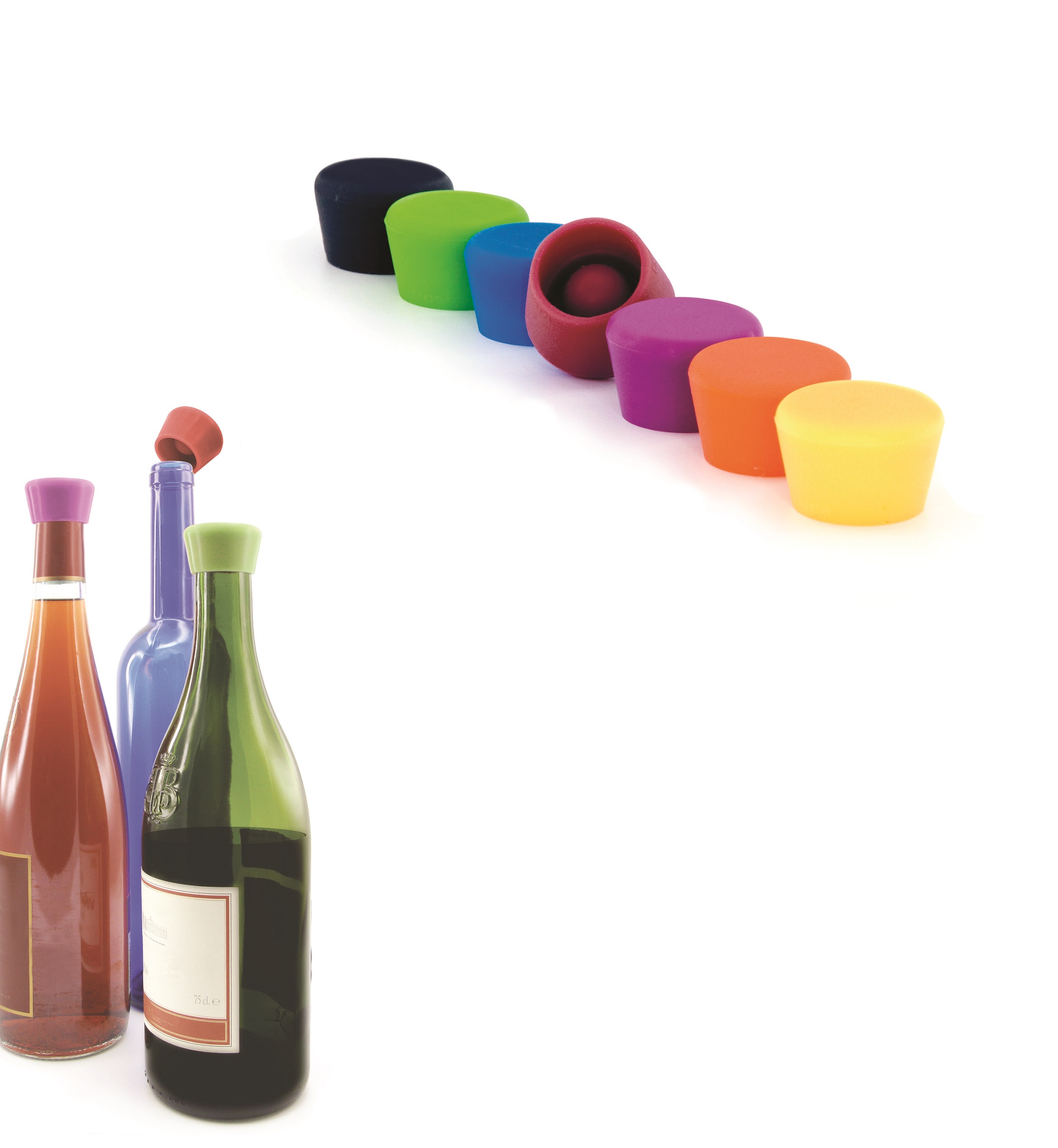 SET 2 TAPONES SILICONA VINO