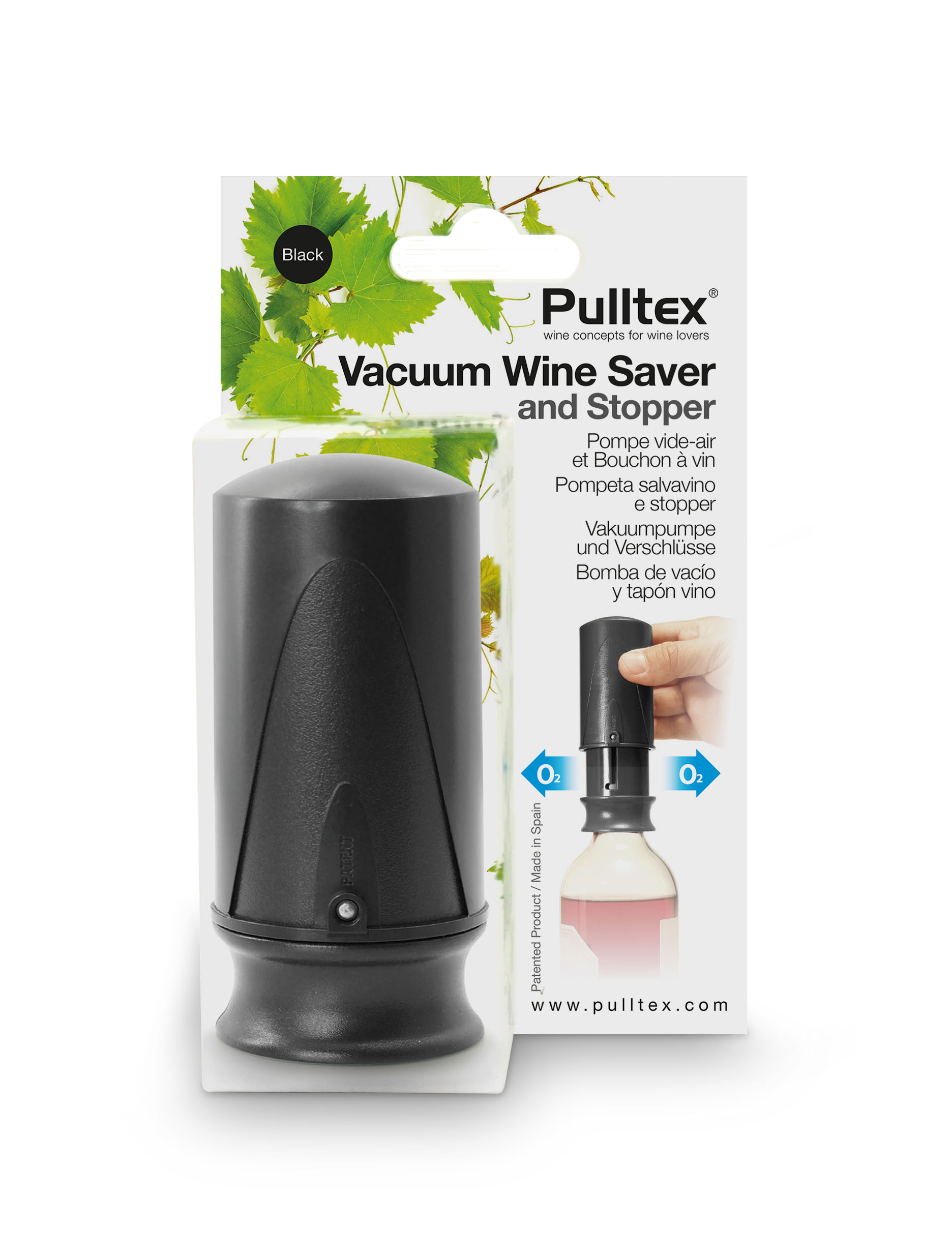 BOMBA DE VACÍO PARA VINO NEGRA PULLTEX