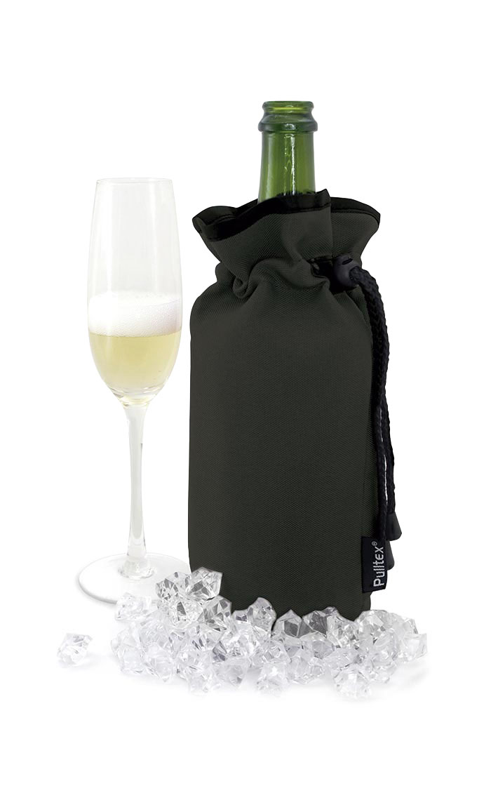 BOLSA FRÍO VINO Y ESPUMANTE PULLTEX NEGRA