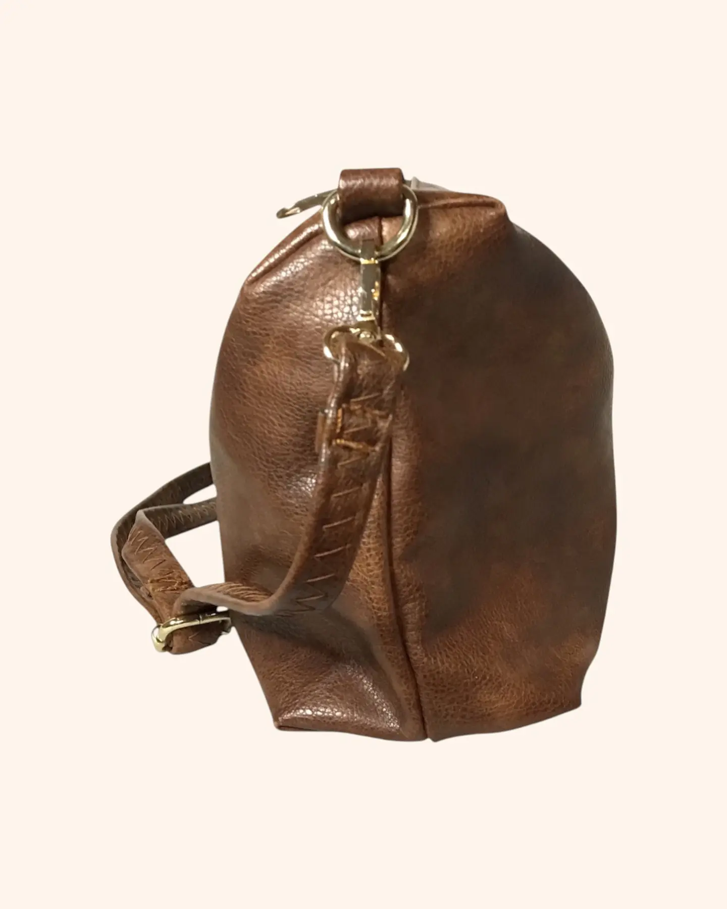 Cartera ecocuero café 2