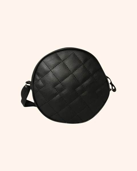 Cartera redonda negra