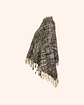 Poncho artesanal lana gris NUEVO - Miniatura 2