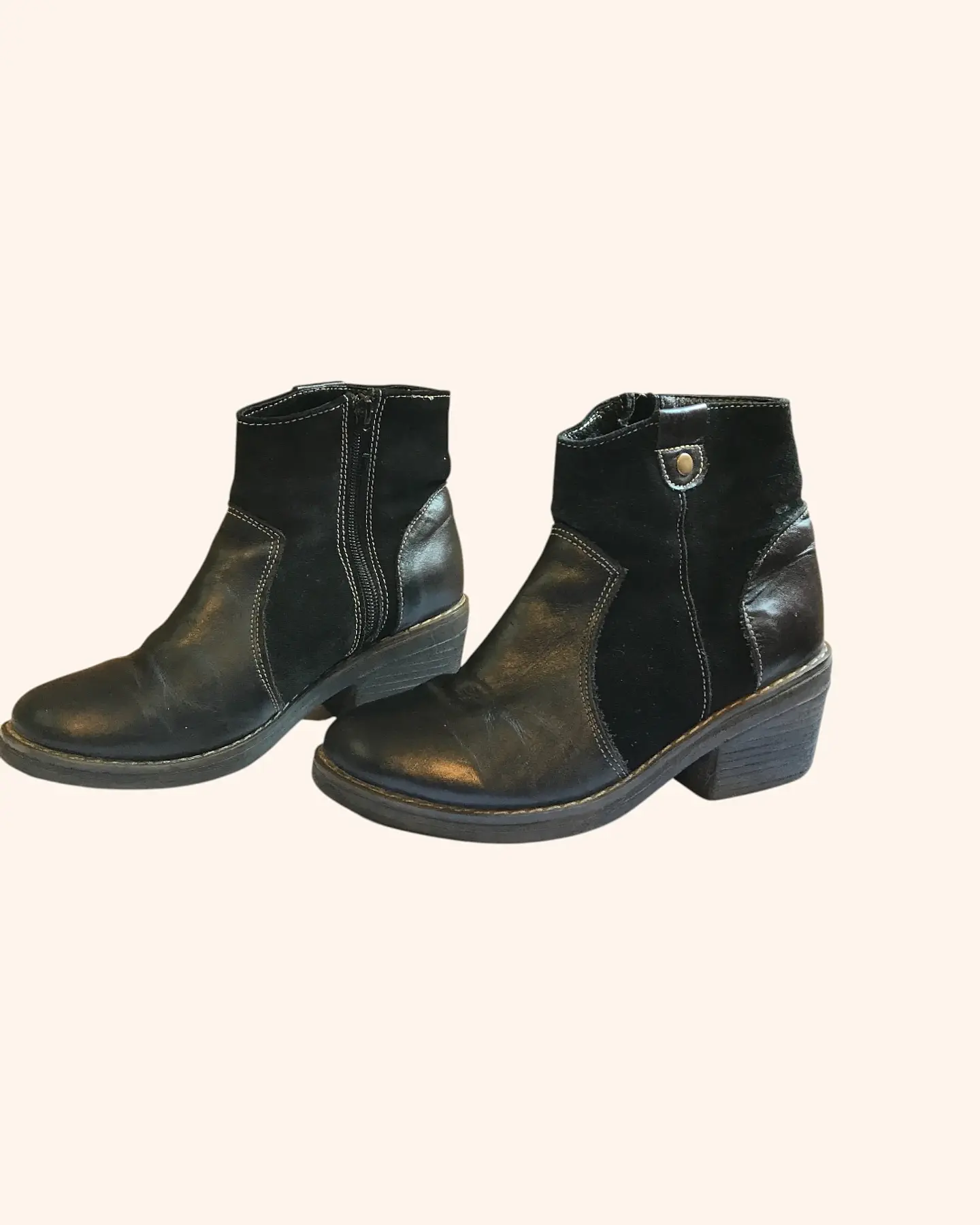 Vaqueros cuero y gamuza negro 2