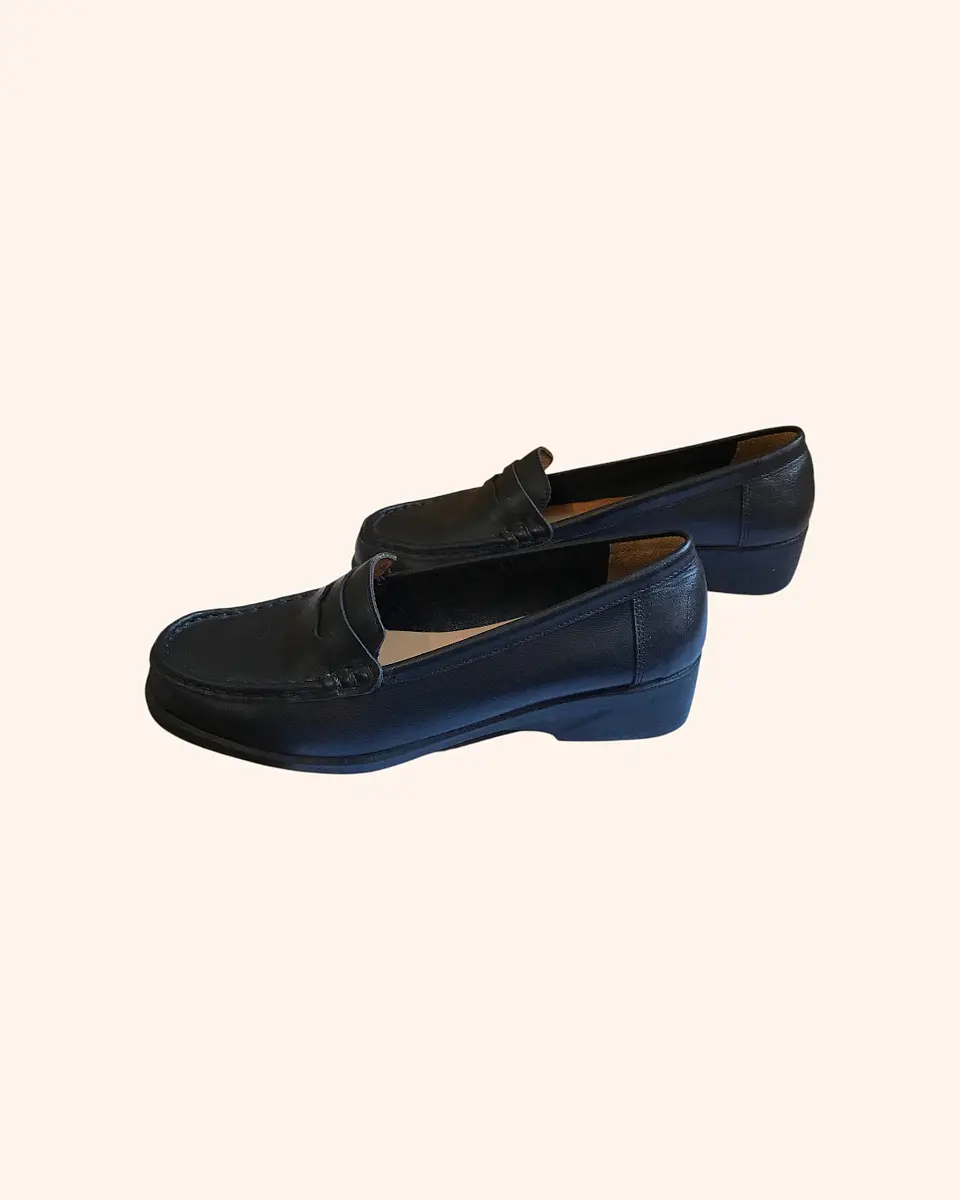 Mocasín cuero Artesanal negro 1
