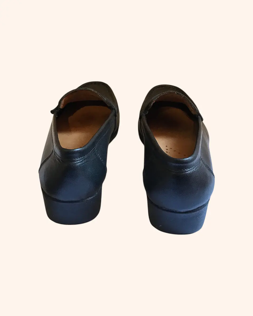 Mocasín cuero Artesanal negro 2