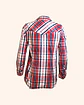 Blusa cuadrillé roja manga larga - Miniatura 3