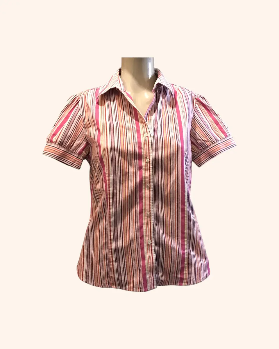 Blusa rayas manga corta 1