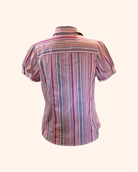 Blusa rayas manga corta