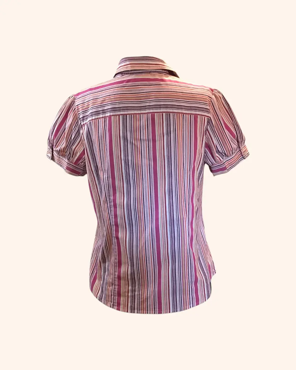 Blusa rayas manga corta 2