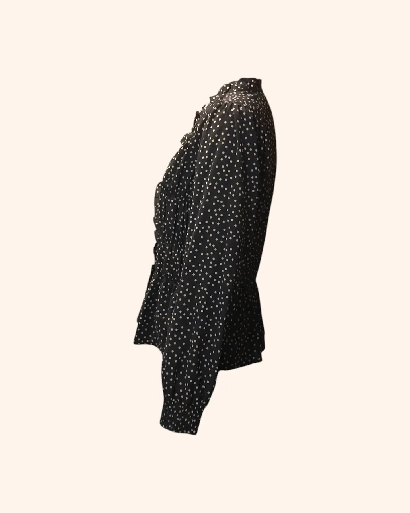 Blusa puntos negra manga larga 2