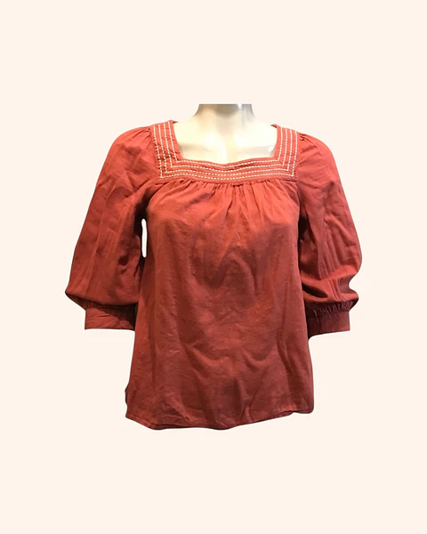 Polera terracota manga 3/4