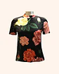 Polera negra con flores - Miniatura 1