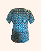 Polera clínica celeste con círculos - Miniatura 3