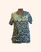Polera clínica celeste con círculos - Miniatura 1