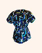 Polera clínica negra con azul - Miniatura 3