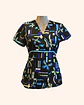 Polera clínica negra con azul - Miniatura 1