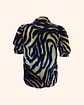 Blusa negro con azul manga corta - Miniatura 3