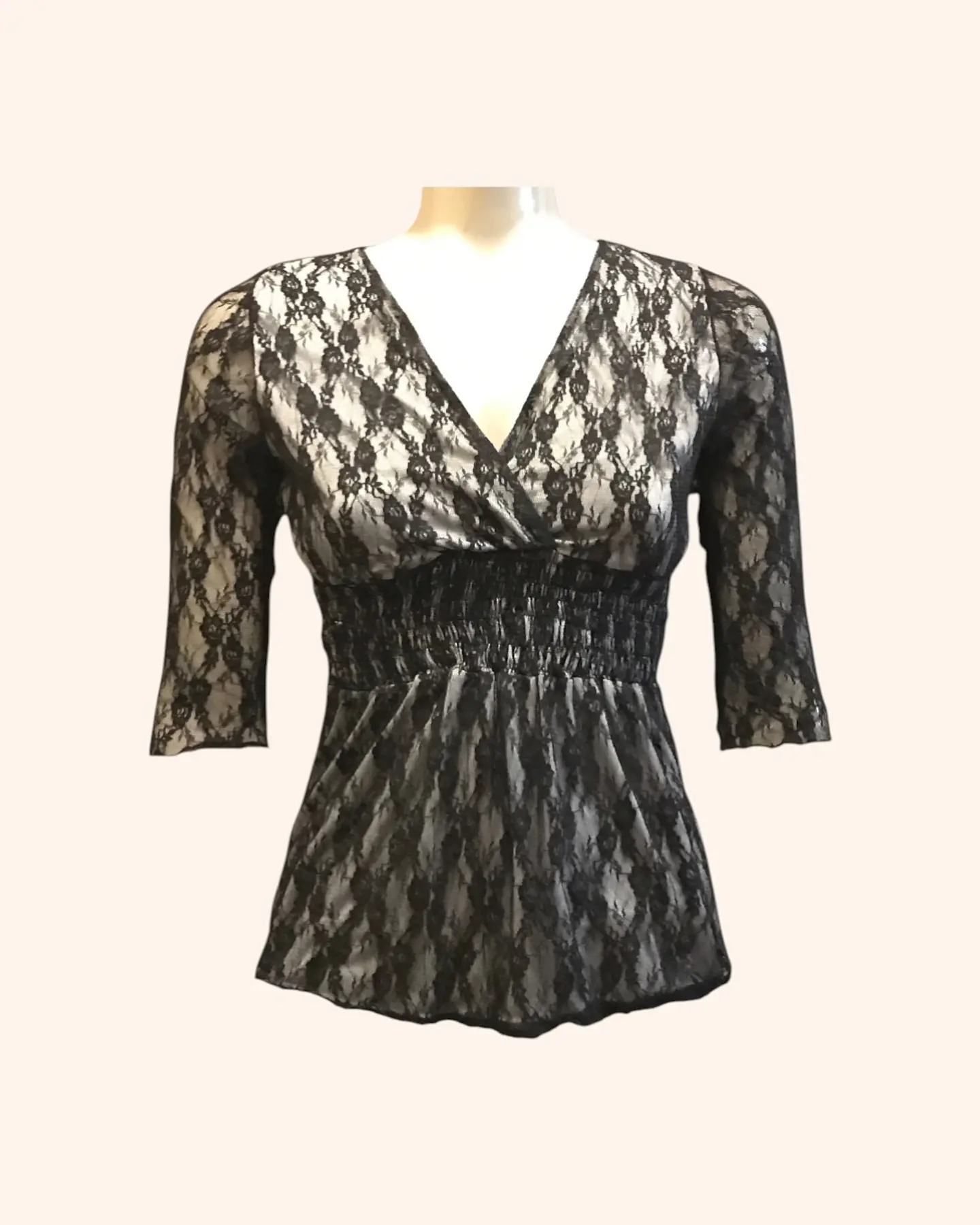Blusa encaje negro 1