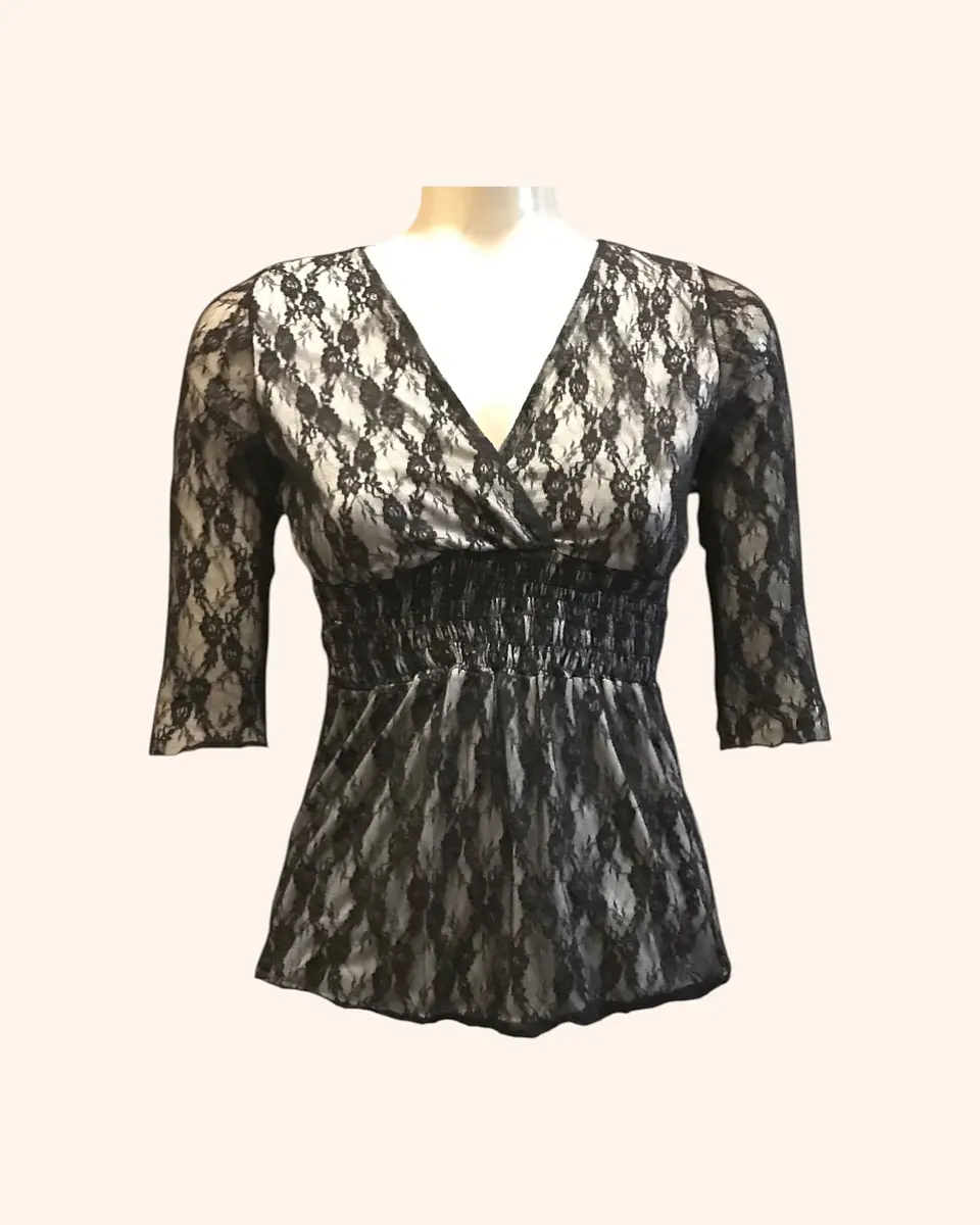 Blusa encaje negro 1