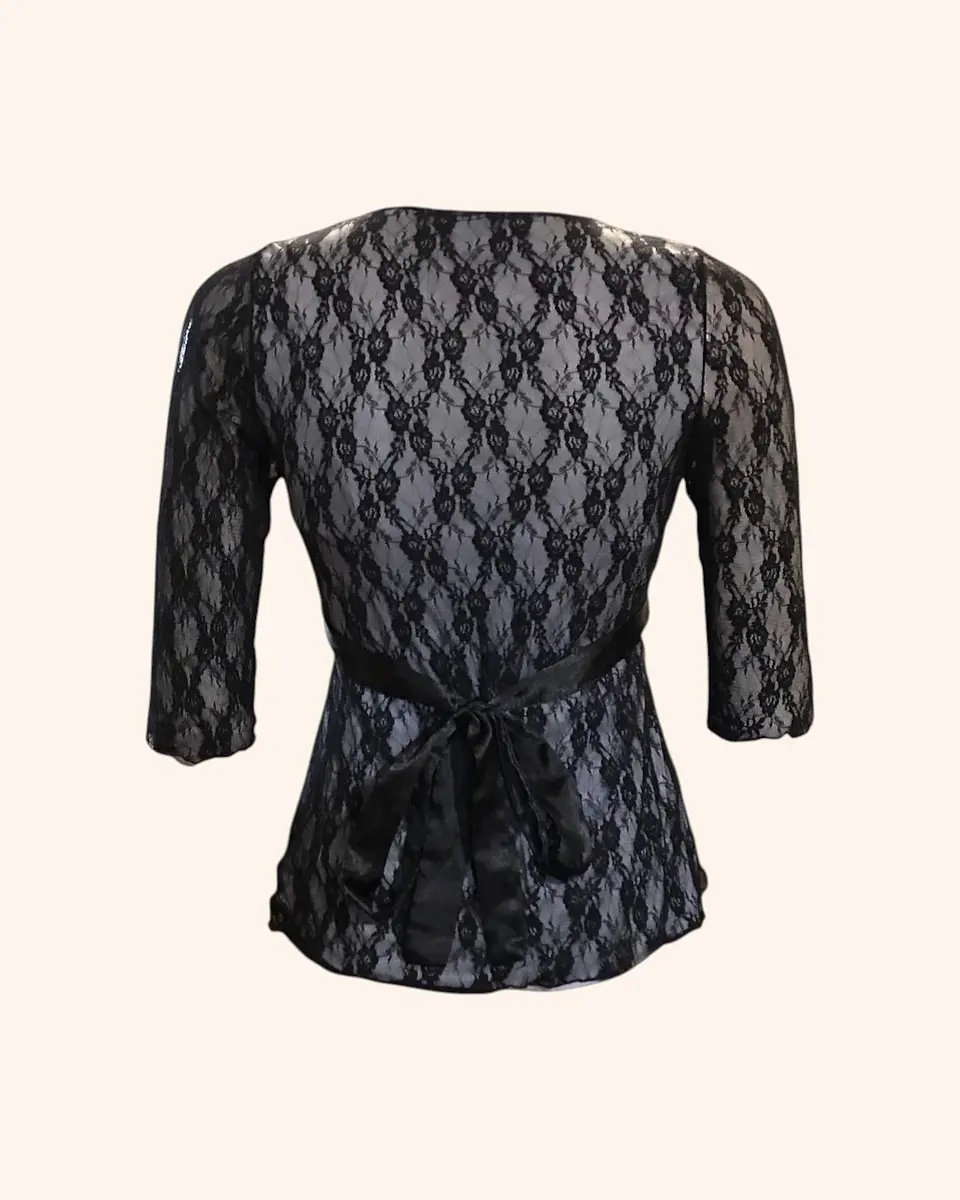 Blusa encaje negro 3