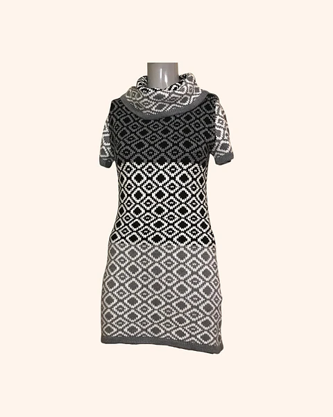 Vestido lana gris
