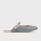 KENZA MULE FLAT GRIS - Miniatura 1