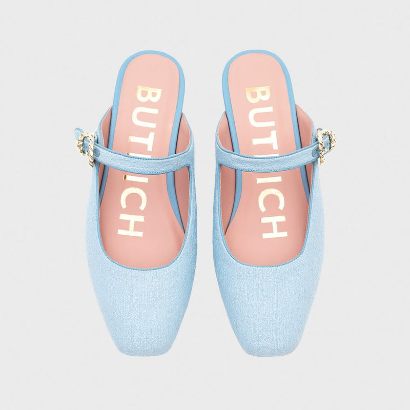 KENZA MULE FLAT CELESTE 3