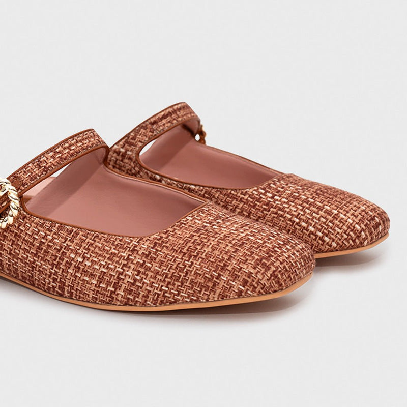 KENZA MULE FLAT OCRE 2