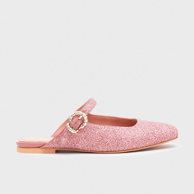 KENZA MULE FLAT ROSA 1