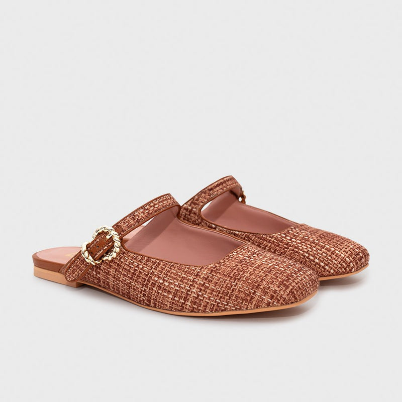 KENZA MULE FLAT OCRE 4