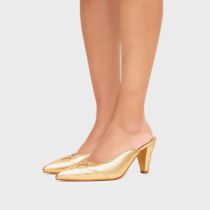 LUCKY MULE PUMP ORO 2