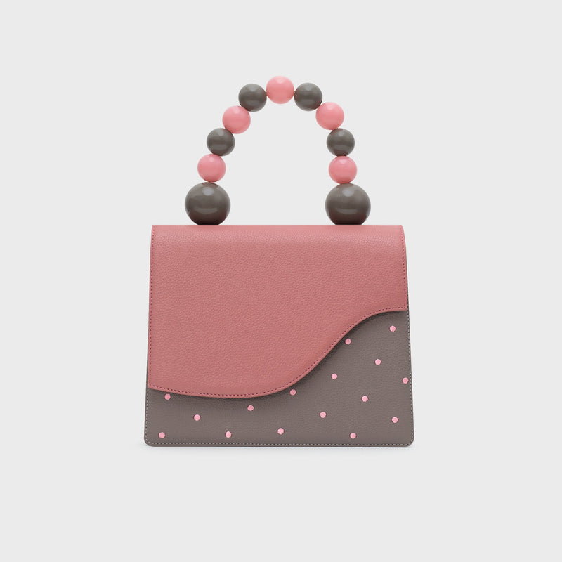 MONA BEADED LUNCH BAG GRIS 1