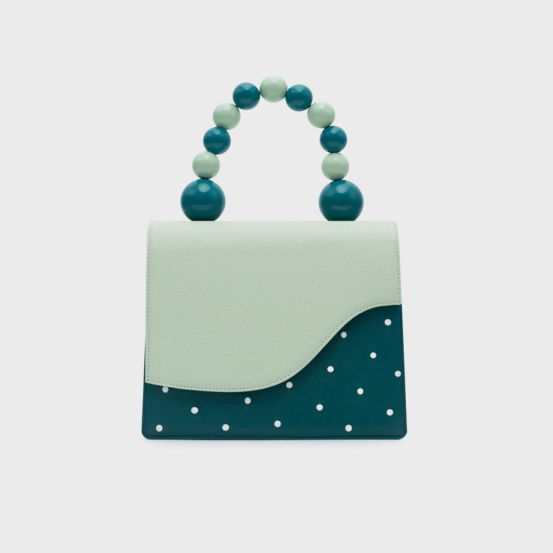 MONA BEADED LUNCH BAG VERDE 1