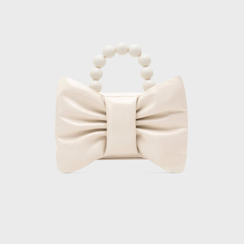 NAILA BEADED BOW BAG HUESO 1