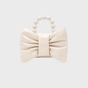 NAILA BEADED BOW BAG HUESO