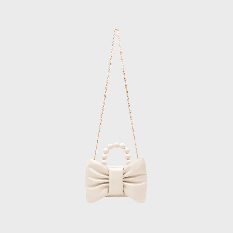 NAILA BEADED BOW BAG HUESO 4