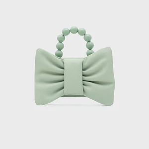 NAILA BEADED BOW BAG VERDE