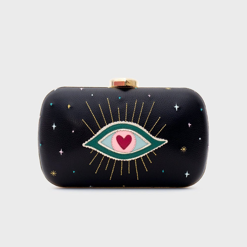 CLUTCH PILLBOX SHAZAM NEGRO 1