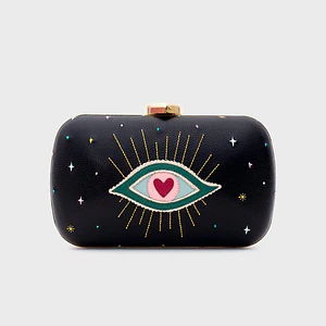 CLUTCH PILLBOX SHAZAM NEGRO