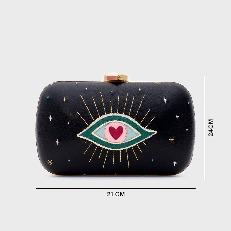 CLUTCH PILLBOX SHAZAM NEGRO 4