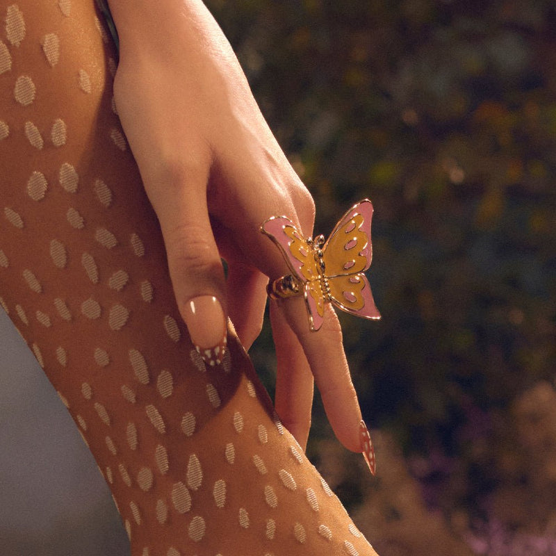ANILLO BUTTERFLY AMARILLO 2