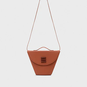 LUCILLE FLAP TRAPEZE BAG COBRE