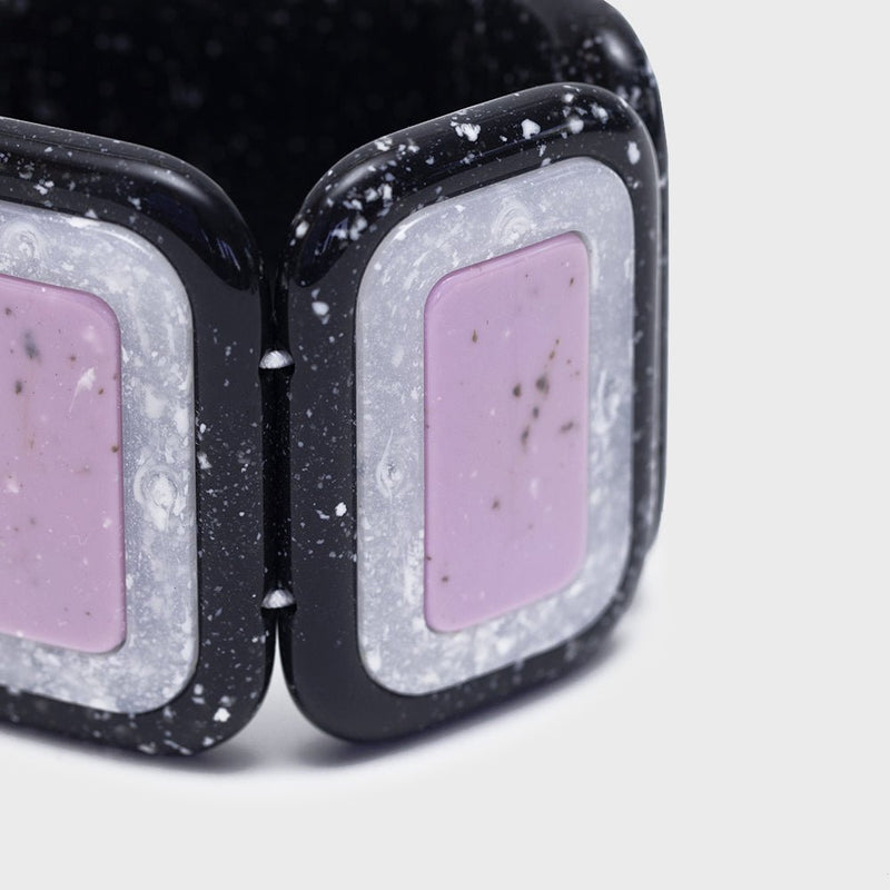BRAZALETE CORDELIA NEGRO LILA BLANCO 3