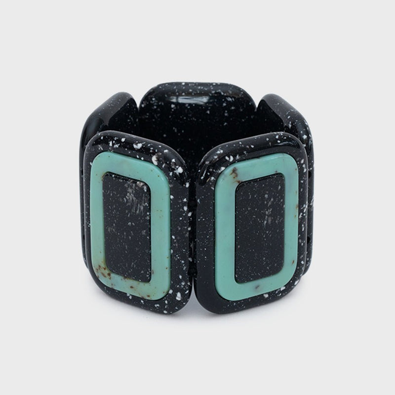 BRAZALETE CORDELIA NEGRO VERDE AGUA 1