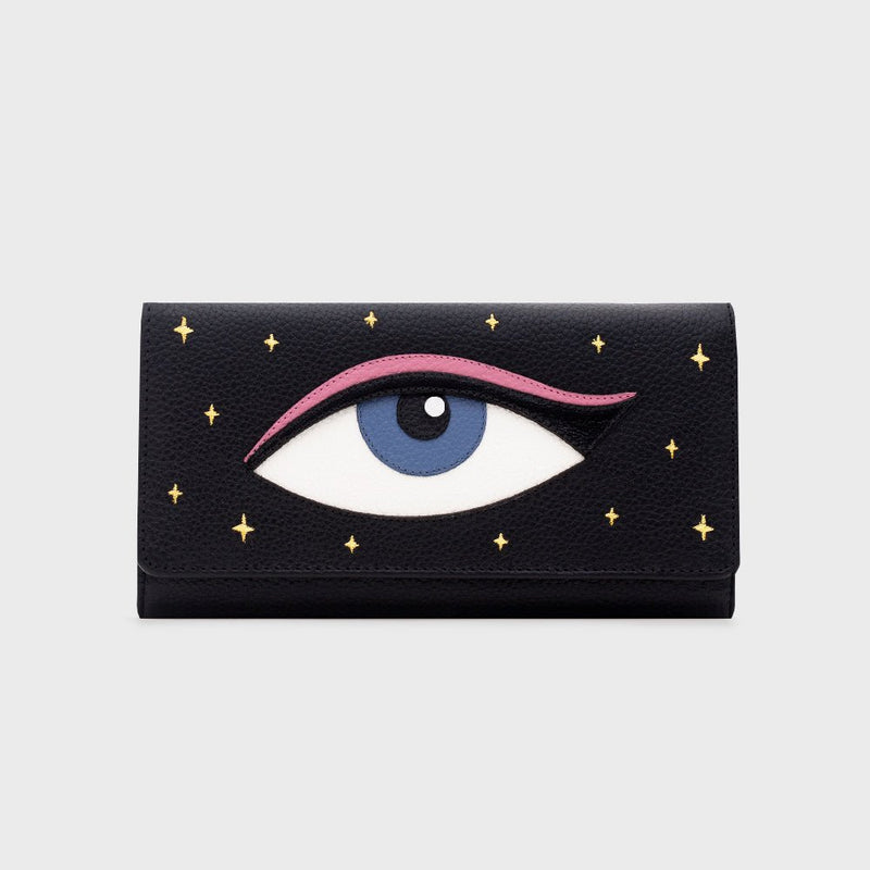 BILLETERA LARGA LUCKY EYE NEGRO 1